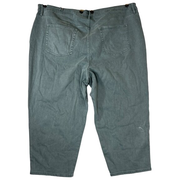 Ava & Viv Pants Womens 30W Charcoal Cotton Stretch High Rise Straight Leg NWD - Picture 2 of 9